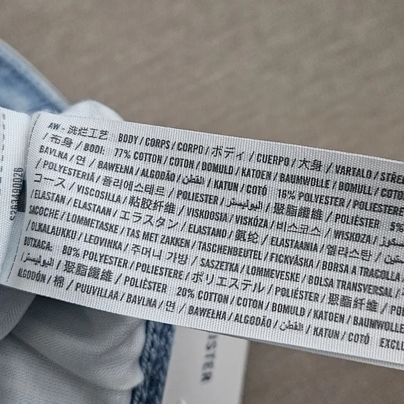 Hollister Shortie Short Ultra Low Rise Tight Fit Women's Light Blue Denim Shorts - Picture 5 of 11